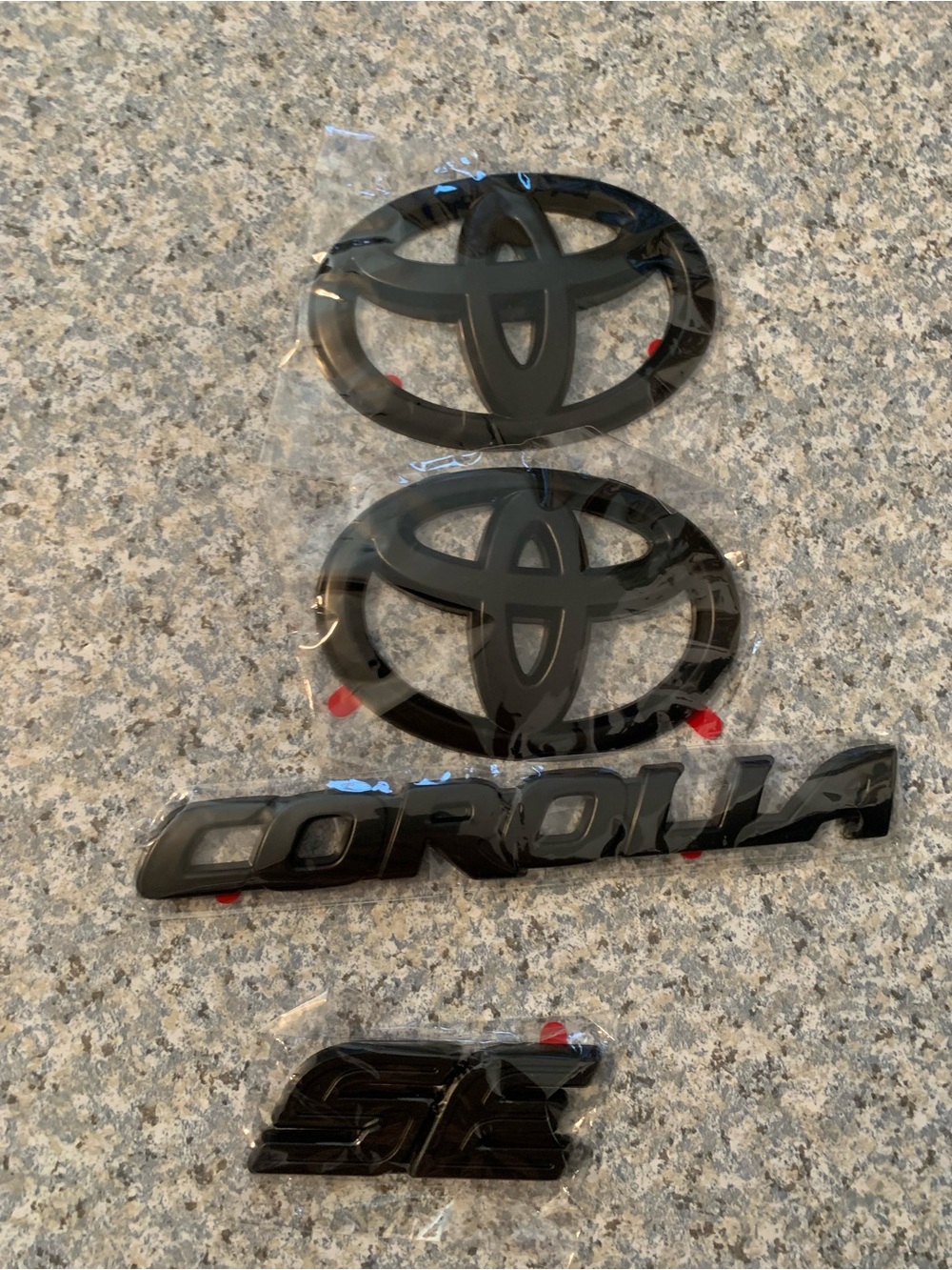 OVERLAY! FOR 2020-2024 TOYOTA COROLLA SE 4 Piece Matte BLACKOUT EMBLEM OVERLAY